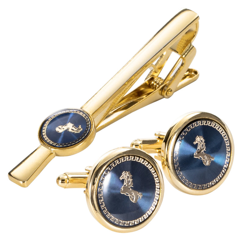 Crystal Cufflinks Necktie Clip Tie Pin Mens Gift Tie Bar Cufflinks Set