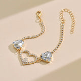 Crystal Love Heart Bracelet Classic Temperament Girls Jewelry