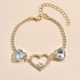 Crystal Love Heart Bracelet Classic Temperament Girls Jewelry