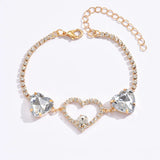 Crystal Love Heart Bracelet Classic Temperament Girls Jewelry