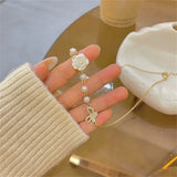 Pearl Crystal Butterfly Choker Necklace Rose Party Jewelry