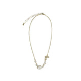 Pearl Crystal Butterfly Choker Necklace Rose Party Jewelry