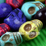 Howlite Stone Carved Skull Loose Beads 18*17*14mm One Stand