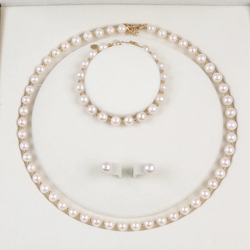 Freshwater Pearl Jewelry Set for Women Wedding Gift