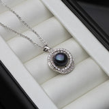 Freshwater Pearl Necklace Women 925 Silver Pendant Girl Bridesmaids Gift