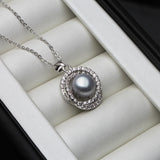 Freshwater Pearl Necklace Women 925 Silver Pendant Girl Bridesmaids Gift