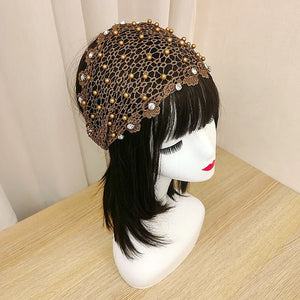 Wide-Brimmed Pearl Hair Band Cover Gray Hair Hair Accessories Girl's Face