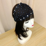 Wide-Brimmed Pearl Hair Band Cover Gray Hair Hair Accessories Girl's Face