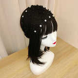 Wide-Brimmed Pearl Hair Band Cover Gray Hair Hair Accessories Girl's Face