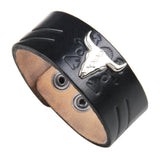 Alloy Metal Leather Bracelet for Men