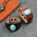 Alloy Metal Leather Bracelet for Men