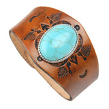 Alloy Metal Leather Bracelet for Men
