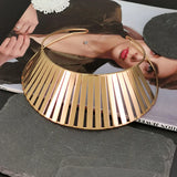 Metal Torques Statement Choker Necklace For Women Collar