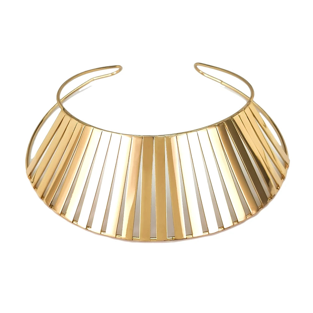 Metal Torques Statement Choker Necklace For Women Collar