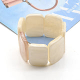 Chunky Acrylic Beads Link Bracelet Wide Width