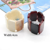 Chunky Acrylic Beads Link Bracelet Wide Width
