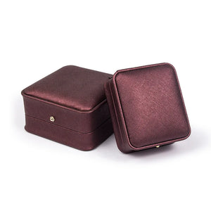 Wine Red PU Leather Jewelry Packaging Box for Earrings Pendants Bracelets