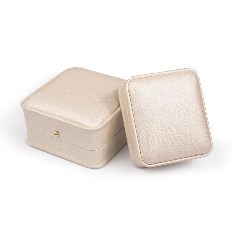 Wine Red PU Leather Jewelry Packaging Box for Earrings Pendants Bracelets