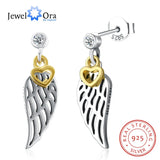 Heart Shape 925 Sterling Silver Dangle Earrings for Women (JewelOra EA102780)