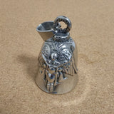 Motorcycle Rider Biker Bell Pendant Stainless Steel Jewelry Charm Bell