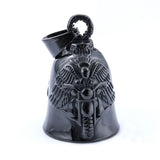 Motorcycle Rider Biker Bell Pendant Stainless Steel Jewelry Charm Bell