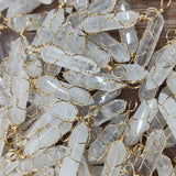 Rose Crystal Quartz Stone Hexagon Charms Pendant for Jewelry Making