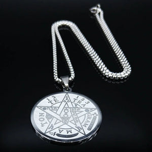 Witchcraft Pentagram Stainless Steel Necklace for Men