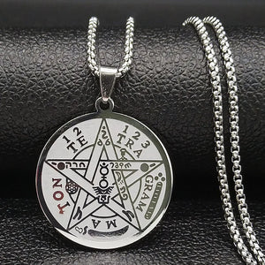 Witchcraft Pentagram Stainless Steel Necklace for Men