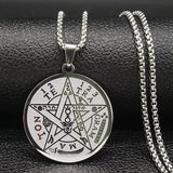 Witchcraft Pentagram Stainless Steel Necklace for Men