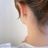 Zircon Magnetic Ear Clip Earrings for Women Wedding Party