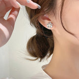 Zircon Magnetic Ear Clip Earrings for Women Wedding Party