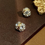 Zircon Magnetic Ear Clip Earrings for Women Wedding Party