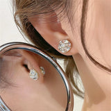 Zircon Magnetic Ear Clip Earrings for Women Wedding Party