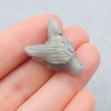 Labradorite Wolf Head Charms for DIY Pendant 25x18x10mm