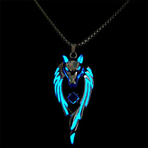 Wolf Pendant Necklace Glow In The Dark Animal Sweater Chain