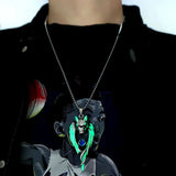Wolf Pendant Necklace Glow In The Dark Animal Sweater Chain