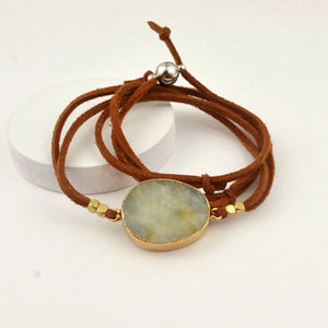 Suede Stone Convertible Bracelet