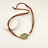 Suede Stone Convertible Bracelet