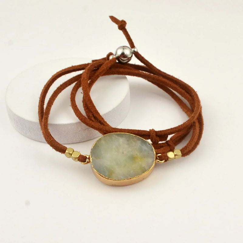 Suede Stone Convertible Bracelet