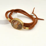 Suede Stone Convertible Bracelet