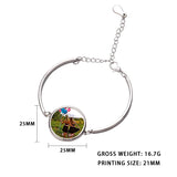 Round Charm Sublimation Bracelet Women's Jewelry