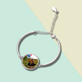 Round Charm Sublimation Bracelet Women's Jewelry