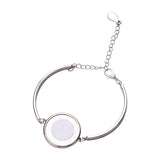 Round Charm Sublimation Bracelet Women's Jewelry