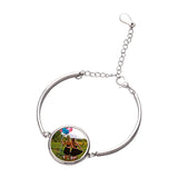 Round Charm Sublimation Bracelet Women's Jewelry