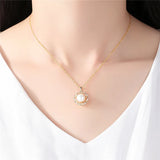 925 Sterling Silver Freshwater Pearl Necklace Pendant Party Gift