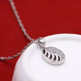 925 Silver Leaf Pendant Choker Necklace Charm Jewelry