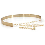 Women Adjustable Metal Belt Dress Bling Silver Waistband Waist Chain