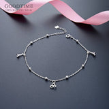 925 Sterling Silver Beads Bell Anklet for Girls