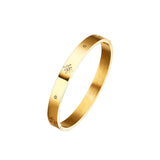 Crystal Eight Pointed Star Bangle Bracelet