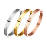 Crystal Eight Pointed Star Bangle Bracelet